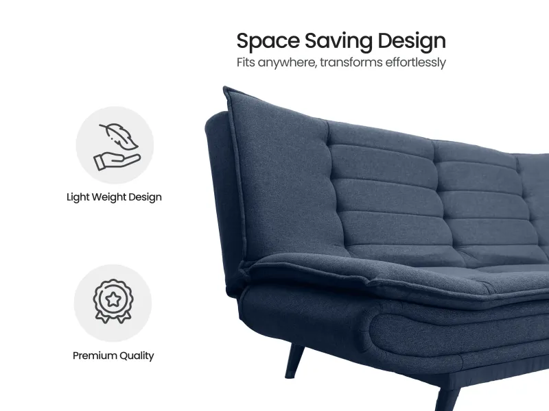 Oasis Sofa Cum Bed in Navy Blue